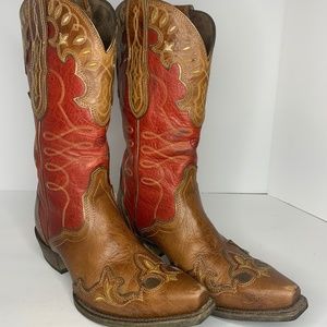 Ariat 10019926 Zealous 7B Tan X Snip-Toe Wingtip Cowgirl Fashion Riding Boots